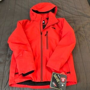 NWT The North Face Jacket. Red & Black. Gore-Tex. Size Large